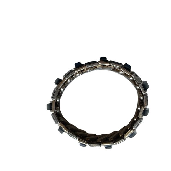 Lot Of Two Vintage Expandable Bracelet Cuffs: Trifari Pink & Gold/Black With Wri - Picture 12 of 16